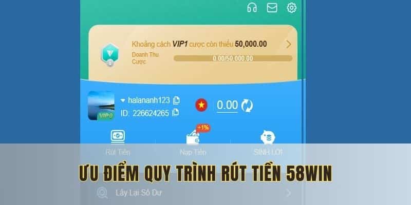 Những yếu tố khiến khách hàng đánh giá cao quy trình rút tiền 58Win
